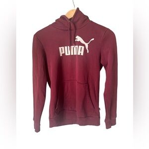 Kids Puma Burgundy Hoodie Sweatshirt Classic Style